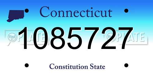 1085727 Connecticut License Plate