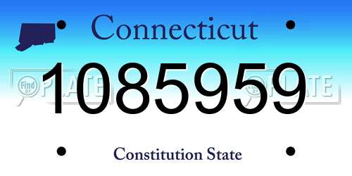 1085959 Connecticut License Plate