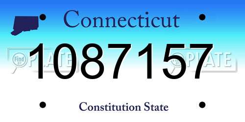 1087157 Connecticut License Plate