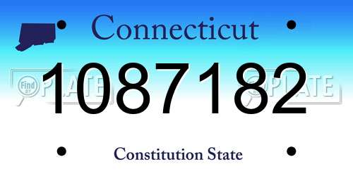 1087182 Connecticut License Plate