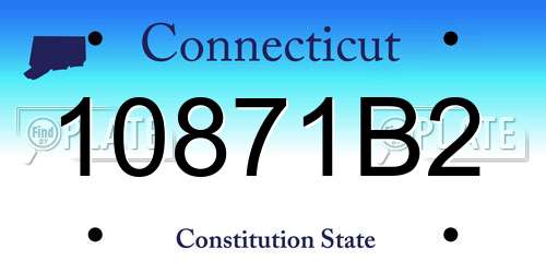 10871B2 Connecticut License Plate