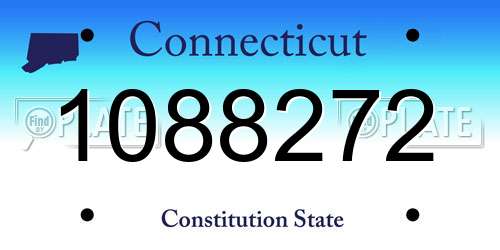 1088272 Connecticut License Plate