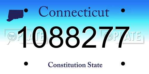 1088277 Connecticut License Plate