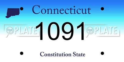 1091 Connecticut License Plate