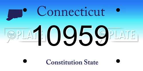 10959 Connecticut License Plate