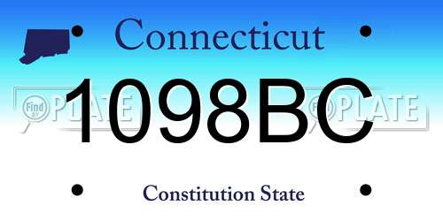 1098BC Connecticut License Plate