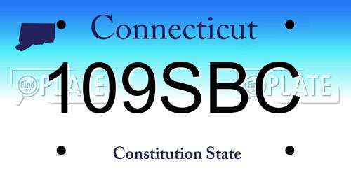 109SBC Connecticut License Plate