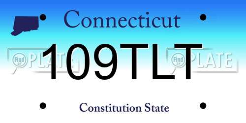 109TLT Connecticut License Plate