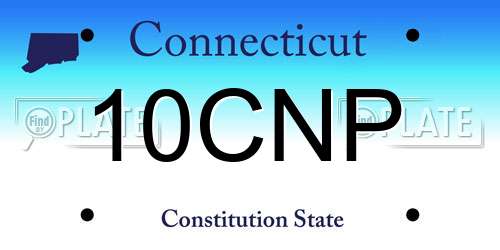 10CNP Connecticut License Plate