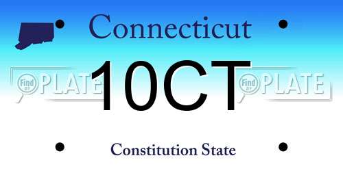 10CT Connecticut License Plate