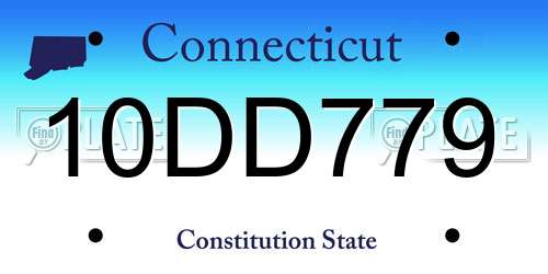 10DD779 Connecticut License Plate