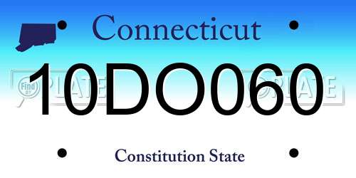 10DO060 Connecticut License Plate