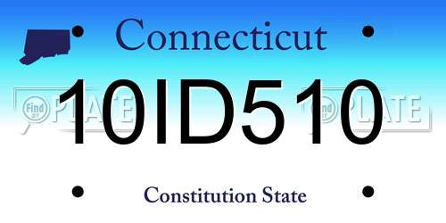 10ID510 Connecticut License Plate