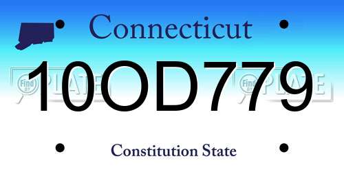 10OD779 Connecticut License Plate