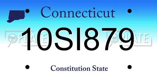 10SI879 Connecticut License Plate