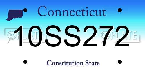 10SS272 Connecticut License Plate