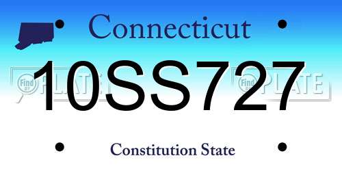 10SS727 Connecticut License Plate