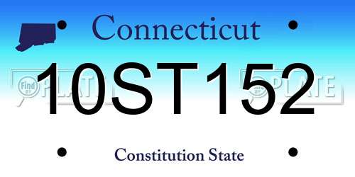 10ST152 Connecticut License Plate