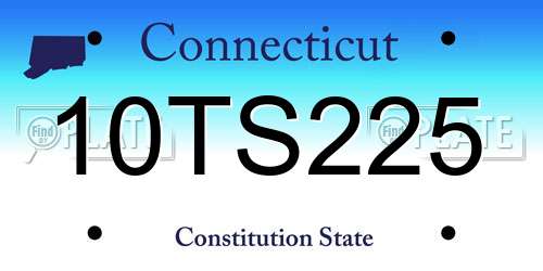 10TS225 Connecticut License Plate