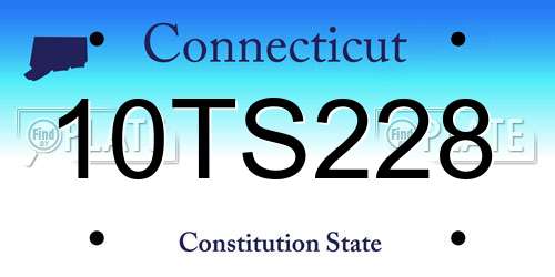 10TS228 Connecticut License Plate