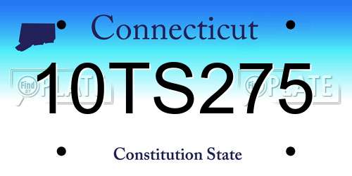 10TS275 Connecticut License Plate