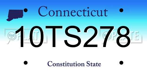 10TS278 Connecticut License Plate