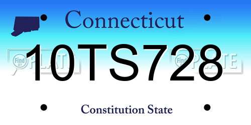 10TS728 Connecticut License Plate