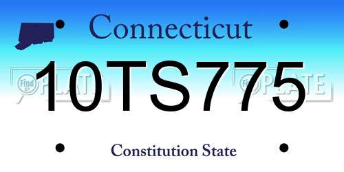 10TS775 Connecticut License Plate