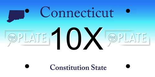 10X Connecticut License Plate
