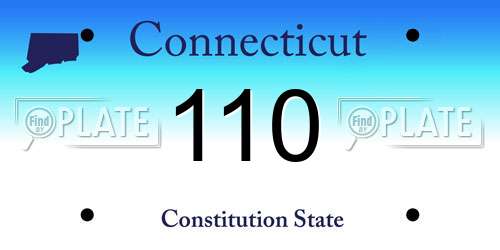 110 Connecticut License Plate