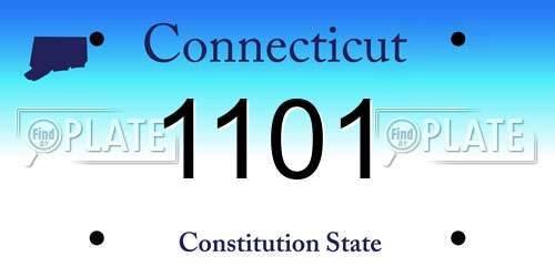 1101 Connecticut License Plate