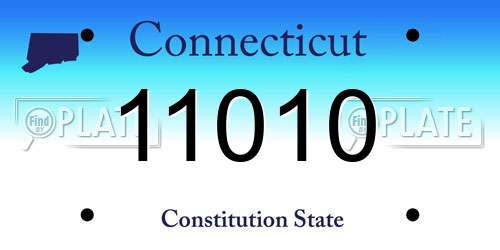 11010 Connecticut License Plate