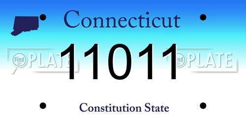 11011 Connecticut License Plate