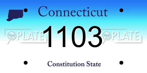 1103 Connecticut License Plate