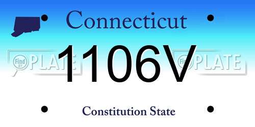 1106V Connecticut License Plate