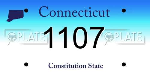 1107 Connecticut License Plate