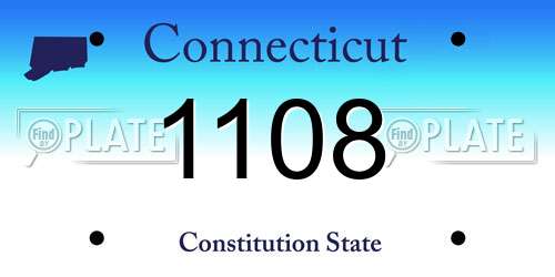 1108 Connecticut License Plate