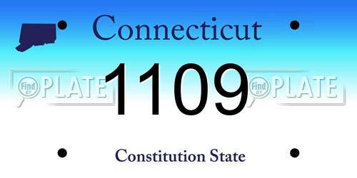 1109 Connecticut License Plate