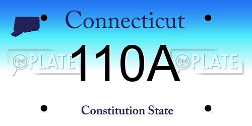 110A Connecticut License Plate