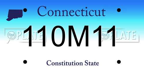 110M11 Connecticut License Plate