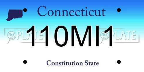 110MI1 Connecticut License Plate