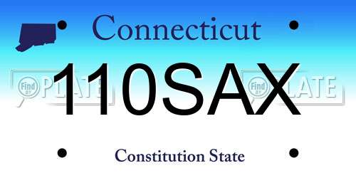 110SAX Connecticut License Plate