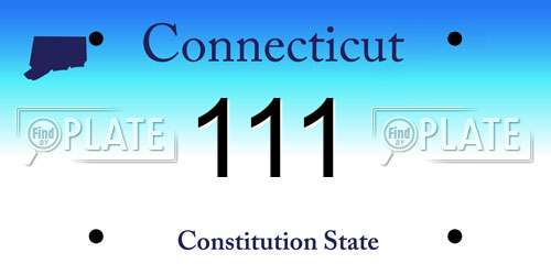 111 Connecticut License Plate
