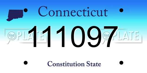 111097 Connecticut License Plate