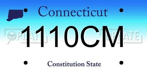 1110CM Connecticut License Plate
