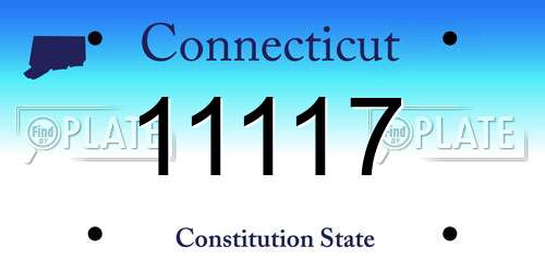 11117 Connecticut License Plate
