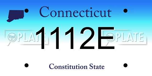 1112E Connecticut License Plate