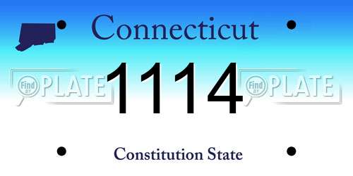 1114 Connecticut License Plate