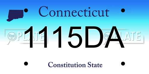 1115DA Connecticut License Plate