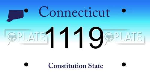 1119 Connecticut License Plate